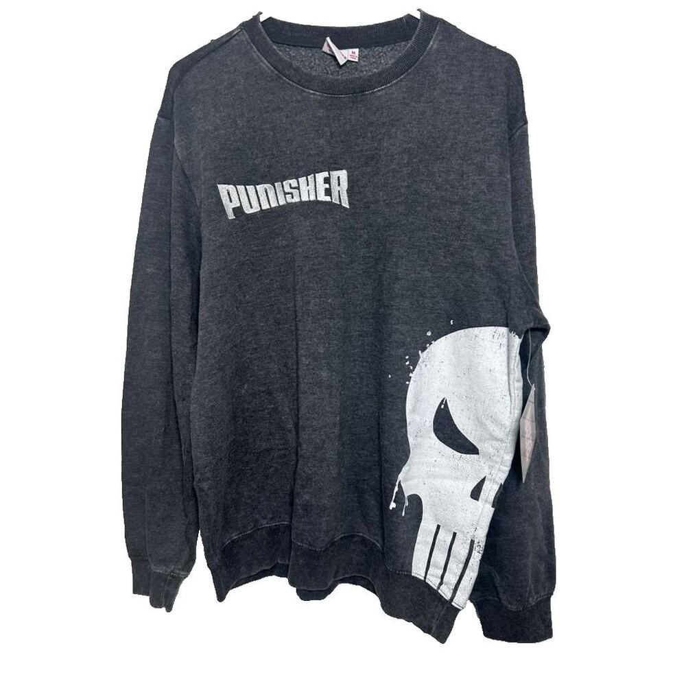 Marvel Punisher Crewneck Sweatshirt Mens Medium Charcoal Graphic